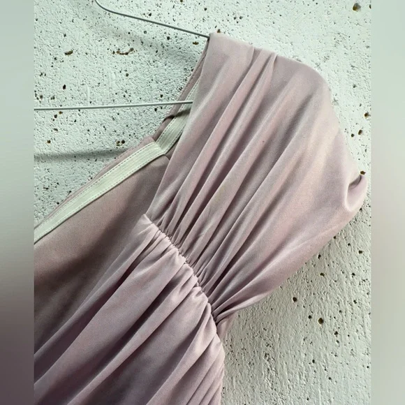 After Six 6697 Bridesmaid Dress Evening Gown Light Rose Pink Stretch Jersey 12 - Picture 7 of 11